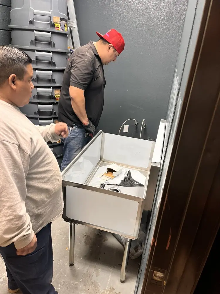 Commercial plumbing and sink installation in Longview